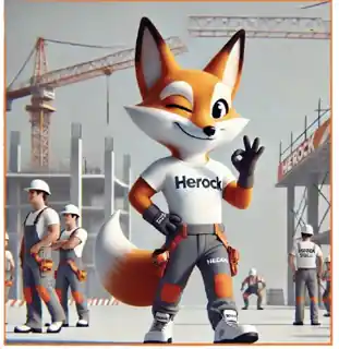 Creatieve HEROCK-vos in een werkomgeving